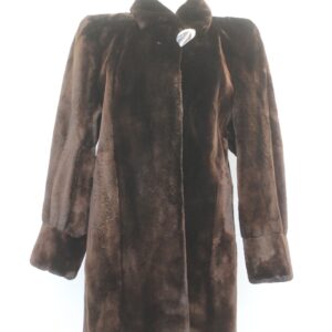 SHOWROOM NEW BROWN ARCTIC BEAVER FUR COAT JACKET WOMEN WOMAN SIZE 4-6 SMALL