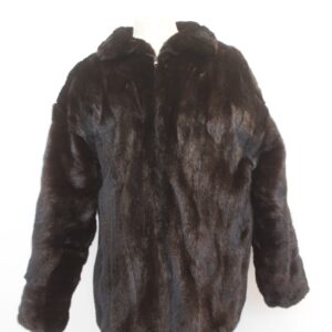REFURBISHED NEW DARK RANCH MINK FUR JACKET COAT MEN MAN SIZE 46 2X-LARGE