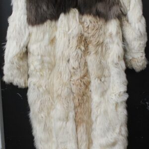 SCRAP ITEM: BROWN & WHITE LAMB FUR JUMPSUIT SNOW SUIT COAT ARTS & CRAFTS