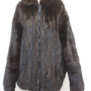 REFURBISHED NEW CANADIAN DARK RANCH MINK FUR JACKET COAT MEN MAN SIZE 46 XLARGE