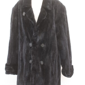 SHOWROOM NEW CANADIAN BLACK SHEARED BEAVER FUR COAT JACKET MEN MAN SZ 48 XXLARGE