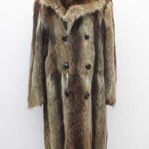 MINT RACCOON RACOON FUR COAT JACKET WOMEN WOMAN SIZE 36-38 XSMALL NEW LINING