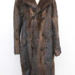 SCRAP ITEM: MEN MAN MUSKRAT FUR COAT SIZE N/A