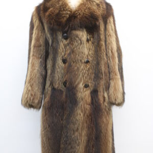EXCELLENT CANADIAN RACCOON RACOON FUR COAT JACKET MEN MAN SIZE 38 SMALL