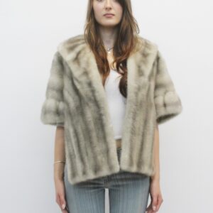 EXCELLENT CANADIAN SAPPHIRE MINK FUR STOLE WRAP SIZE 18" X 58" NEW LINING!