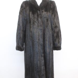 MINT CANADIAN BLACK MINK FUR COAT WOMEN SIZE 4-6 SMALL