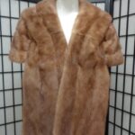 EXCELLENT PASTEL MINK FUR STOLE WRAP SCARF WOMEN WOMAN SIZE 13