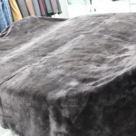 BRAND NEW BROWN SHEARED BEAVER FUR BLANKET THROW BED SOFA COVER SIZE 100