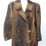 MINT BROWN HORNBACK SWAKARA LAMB FUR JACKET COAT WOMEN WOMAN SIZE 6-8 S-M