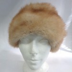 MINT CANADIAN PLAIN PASTEL MINK FUR HAT CAP WOMEN WOMAN SIZE ALL NEW LINING!