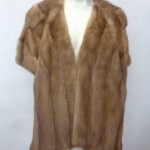 EXCELLENT PASTEL MINK FUR STOLE WRAP SHAWL WOMEN WOMAN SIZE 15