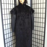 MINT BLACK CHINESE MINK FUR & LEATHER JACKET COAT WOMEN WOMAN SIZE 8 MEDIUM