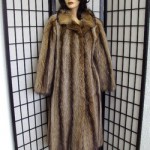 MINT PLAIN RACCOON RACOON FUR COAT JACKET WOMEN WOMAN SIZE 4 PETITE