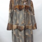 EXCELLENT SHEARED MUSKRAT FUR COAT JACKET WOMEN WOMAN SIZE 12-14 XLARGE