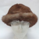 MINT CANADIAN PASTEL MINK FUR HAT WITH BRIM WOMEN WOMAN SIZE ALL