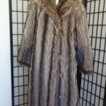 MINT NATURAL RACCOON RACOON FUR JACKET COAT WOMEN WOMAN SIZE 8 MEDIUM