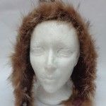 MINT NATURAL RACCOON RACOON FUR HOOD HAT CAP WOMEN WOMAN SIZE SMALL