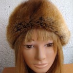 MINT BROWN MUSKRAT FUR HAT WOMEN WOMEN SIZE 21.5