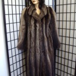 MINT PLAIN RACCOON RACOON FUR COAT JACKET WOMEN WOMAN SIZE 4-6 PETITE