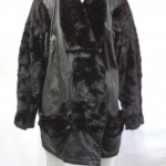 MINT CANADIAN BLACK MINK FUR & LEATHER COAT JACKET WOMEN WOMAN SIZE 14-16 2XL