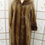 MINT SHEARED RACCOON RACOON FUR COAT JACKET WOMAN WOMEN SIZE 8 MEDIUM