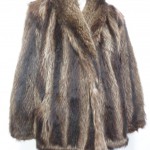 EXCELLENT RACCOON RACOON FUR COAT JACKET WOMEN WOMAN SIZE 6 SMALL NEW LINING!