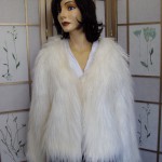 MINT WHITE FAUX FUR JACKET WOMEN WOMAN SIZE 4-6 SMALL