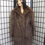 MINT NATURAL CANADIAN MUSKRAT FUR JACKET COAT WOMEN WOMAN SIZE 6 small