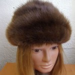 EXCELLENT NATURAL MUSKRAT FUR HAT WOMEN WOMAN SIZE ALL