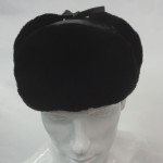 BRAND NEW BLACK SHEARED BEAVER FUR & LEATHER RUSSIAN STYLE HAT MEN MAN SIZE ALL