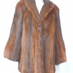 SHOWROOM NEW BROWN AMERICAN GRAY FOX FUR JACKET COAT WOMEN WOMAN SIZE 6-8 S-M