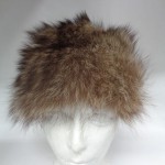 MINT NATURAL RACCOON RACOON FUR HAT CAP WOMEN WOMAN SIZE ALL