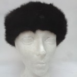 SCRAP ITEM: DARK RANCH MINK FUR HAT  SIZE N/A