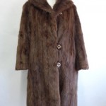 SCRAP ITEM: BROWN MUSKRAT FUR COAT JACKET ARTS & CRAFTS