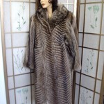 SHOWROOM ITEM RACCOON RACCOON FUR COAT JACKET WOMAN WOMEN SIZE 6 SMALL