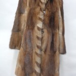 EXCELLENT BROWN MUSKRAT FUR COAT JACKET WOMEN WOMAN SIZE 6-8 SMALL-MEDIUM