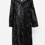 EXCELLENT BLACK SWAKARA LAMB FUR COAT JACKET WOMEN WOMAN SIZE 8-10 MEDIUM