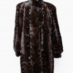 EXCELLENT CANADIAN DARK RANCH MINK FUR COAT JACKET WOMEN WOMAN SIZE 8 MEDIUM