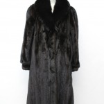 EXCELLENT DARK RANCH MINK & FOX FUR COAT JACKET WOMEN WOMAN SIZE 8 MEDIUM