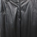 SHOWROOM NEW BLACK GENUINE LEATHER PANTS WOMEN WOMAN SIZE 10 SMALL