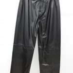 SHOWROOM NEW BLACK GENUINE LEATHER PANTS WOMEN WOMAN SIZE 12 MEDIUM