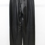 SHOWROOM NEW BLACK GENUINE LEATHER PANTS WOMEN WOMAN SIZE 12 MEDIUM