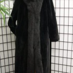 BRAND NEW BLACK SHEARED BEAVER & FOX FUR COAT