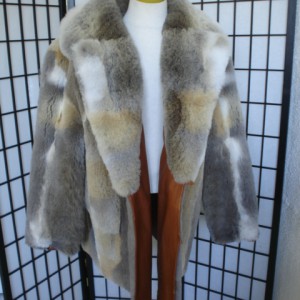 BRAND NEW REVERSIBLE LEATHER & SHEARED COYOTE FUR JACKET FOR MEN