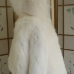 BRAND NEW WHITE ARCTIC FOX FUR CAPE WITH DOUBLE FUR HOOD