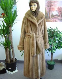 Shop for Pastel Let Out Mink Fur Coat with Hood at Fursource