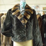 BRAND NEW DARK RANCH & PASTEL MINK FUR JACKET WOMEN