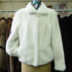 BRAND NEW WHITE MINK FUR JACKET FOR WOMEN