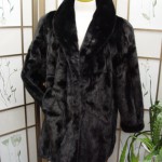 *BLACK MINK FUR JACKET COAT FOR LADIES OR GENTS