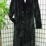 REFURBISHED BLACK SHEARED MINK FUR COAT FOR MEN